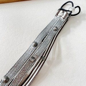 Henri Bendel Metallic Headband Silver